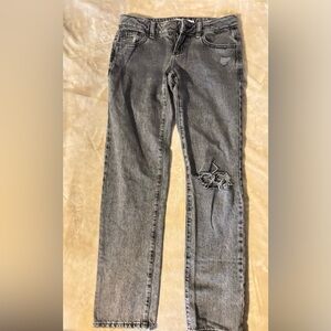 Gray Distressed low-rise Jeans